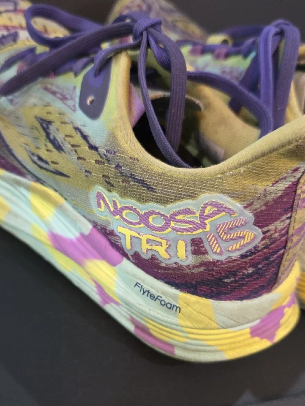 Asics Gel-Noosa Tri 15 Women's Purple and Yellow Running Shoes Size 7.5